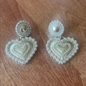 Baublebar Gold Heart Dangling Post Earrings
